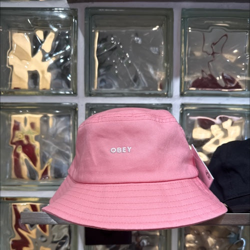 Obey bold twill bucket hat pink clay o/s